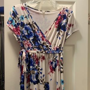 PinkBlush maternity/nursing maxi dress